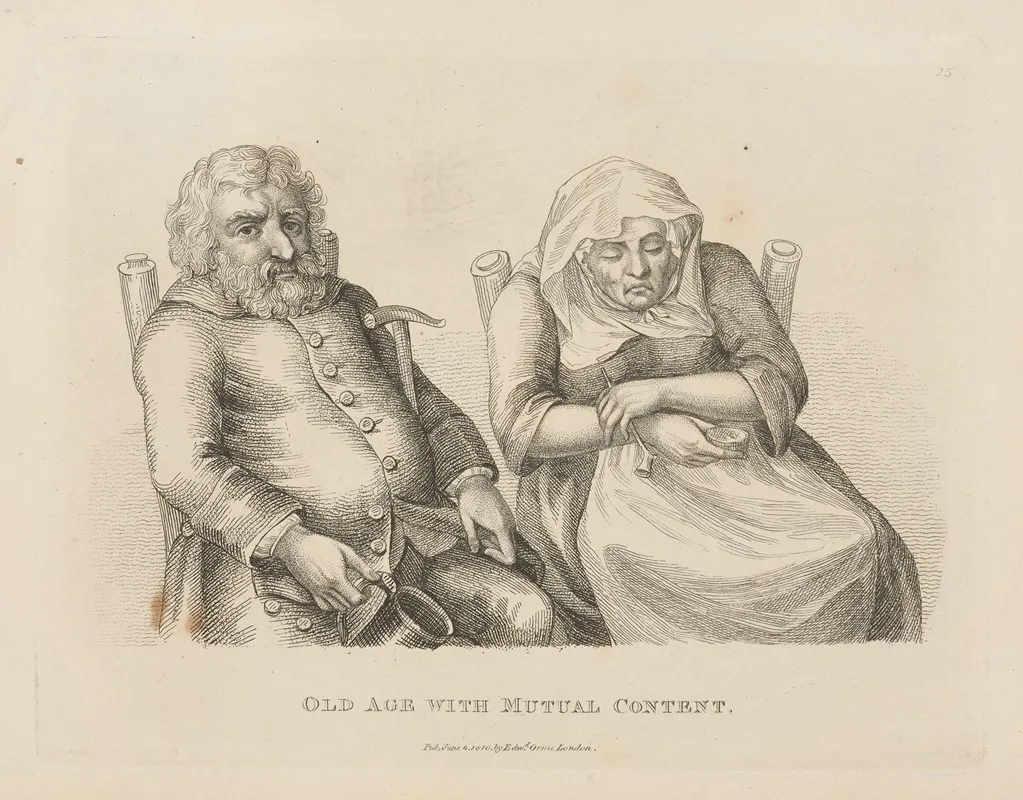 Old Age With Mutual Content Wall Art by John Collier (Tim Bobbin) - High-Resolution Digital Print