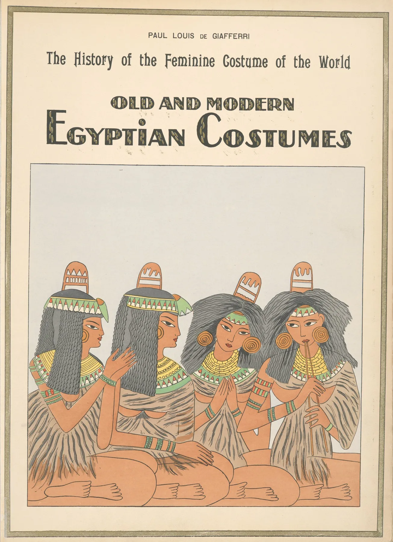 Old And Modern Egyptian Costumes Wall Art by Paul Louis de Giafferri - High-Resolution Digital Print