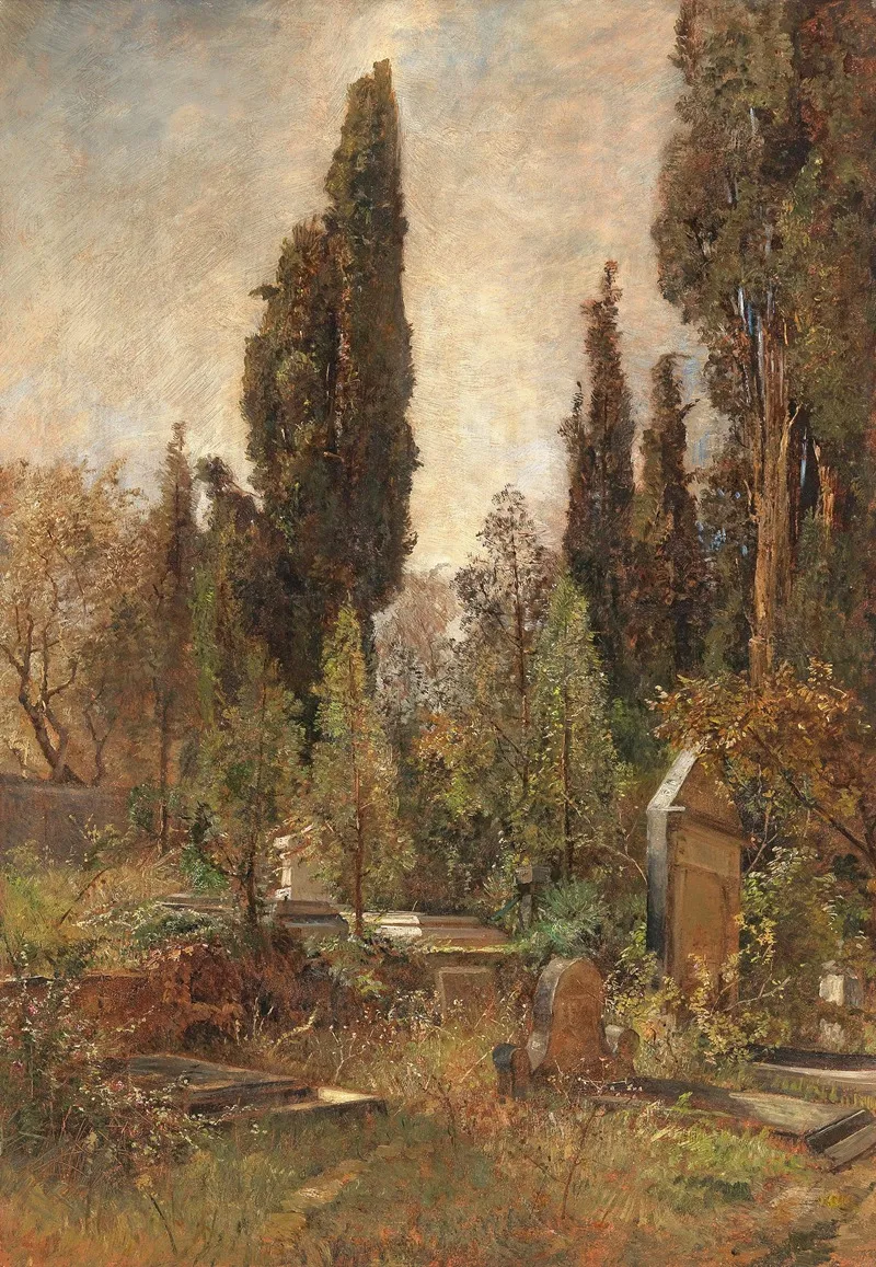 Old Cemetery Wall Art by Marie Egner - High-Resolution Digital Print