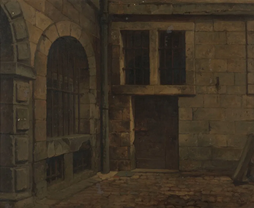 Old Courtyrad Of Antwerp Town Hall