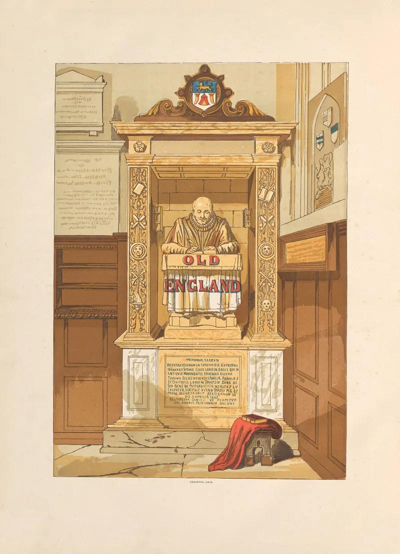 Old England Frontispiece Wall Art by Charles Knight - High-Resolution Digital Print