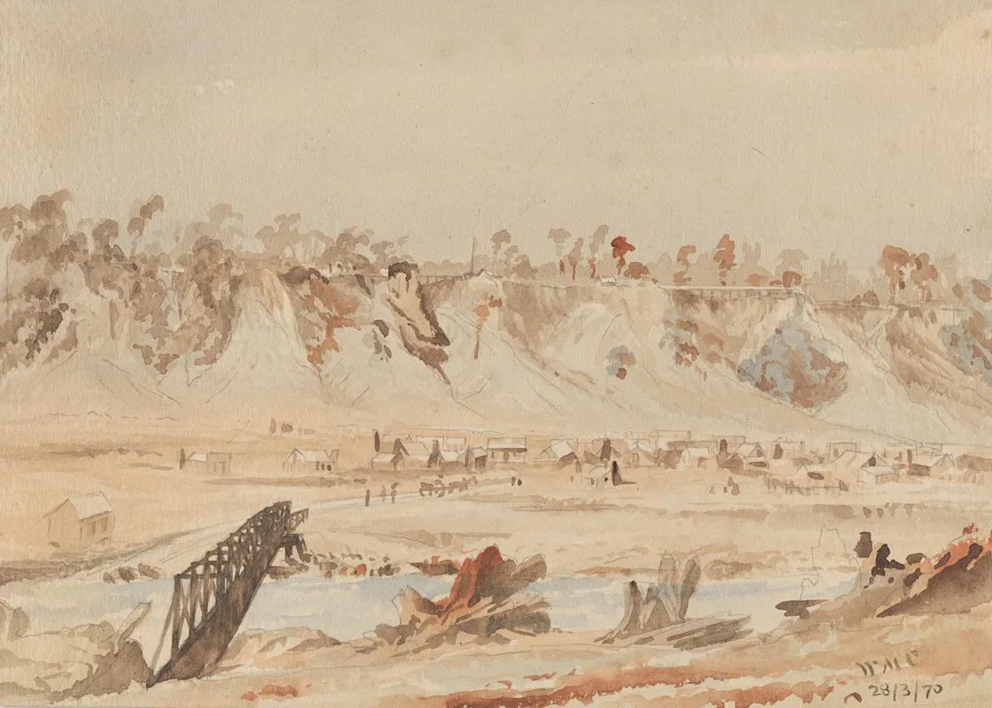 Old Greenstone Township And Dukes Terrace Wall Art by William Marshall Cooper - High-Resolution Digital Print