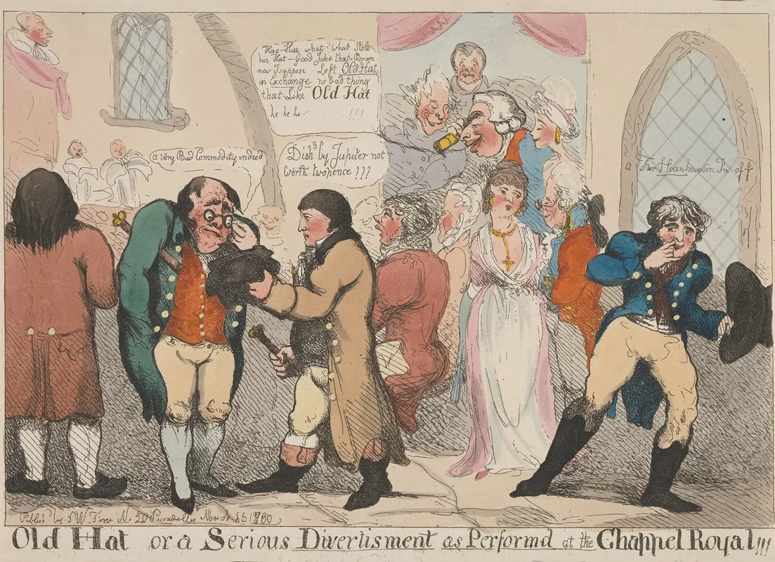 Old Hat Or A Serious Divertisement As Performed At The Chappel Royal Wall Art by John Cawse - High-Resolution Digital Print