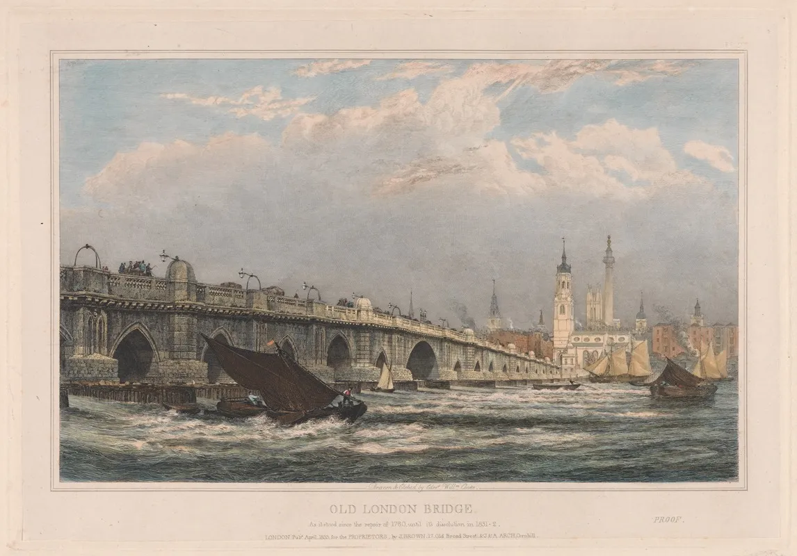 Old London Bridge After The Repair Of 1700 Until 1831