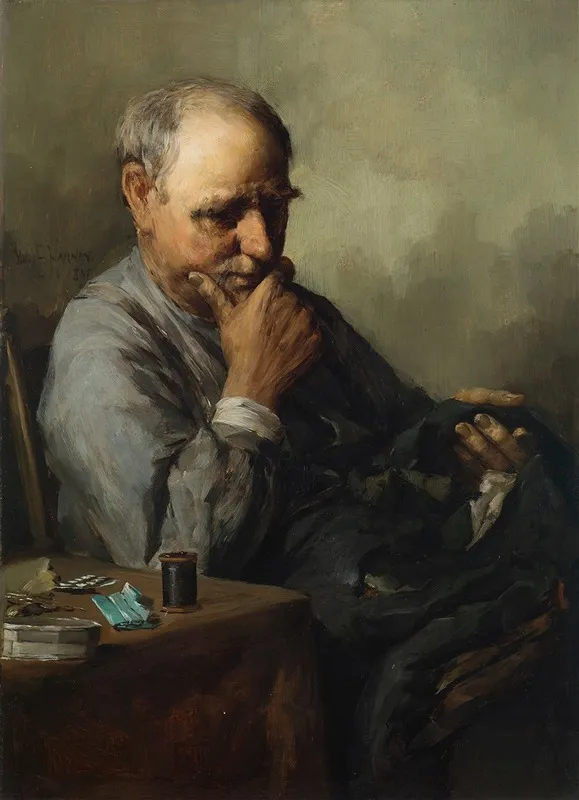 Old Man Mending