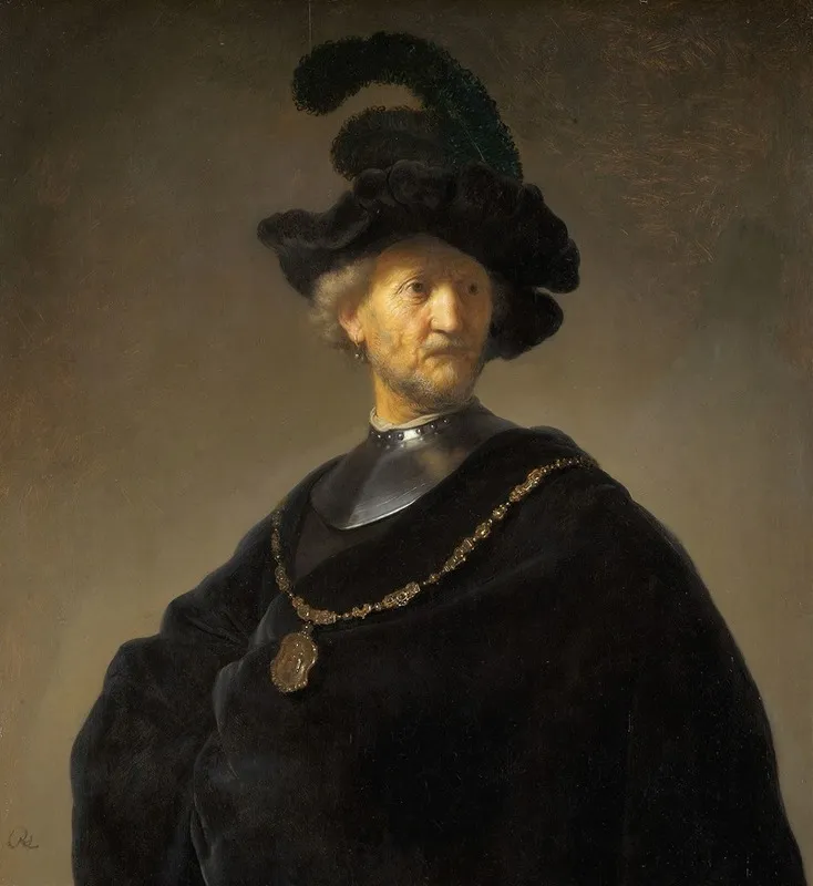 Old Man With A Gold Chain Wall Art by Rembrandt van Rijn - High-Resolution Digital Print