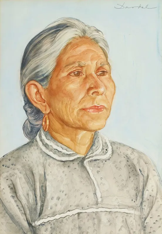 Old Mexican Woman Wall Art by Nils Dardel - High-Resolution Digital Print