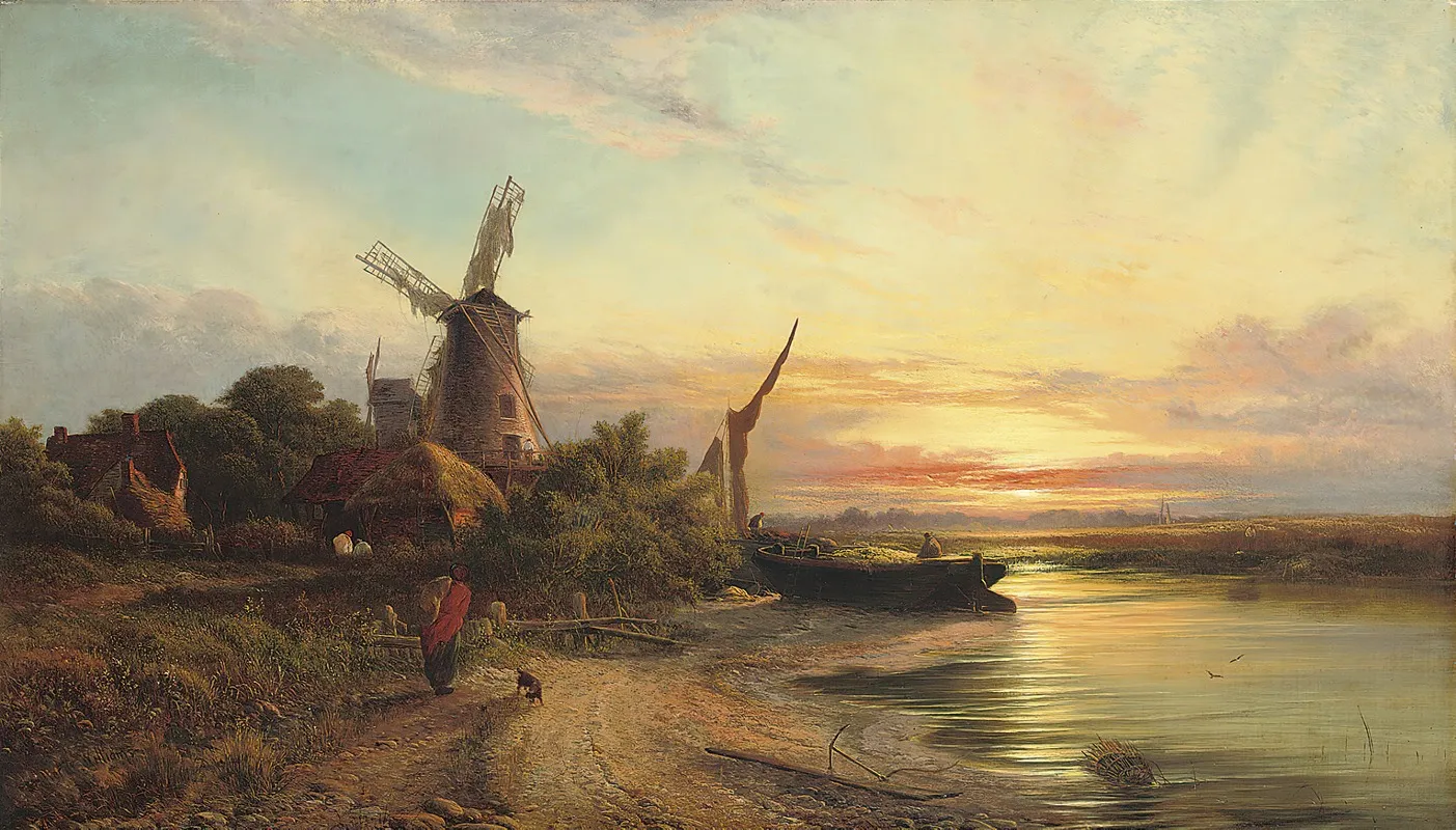 Old Mills Near Gillingham Wall Art by Walter Heath Williams - High-Resolution Digital Print