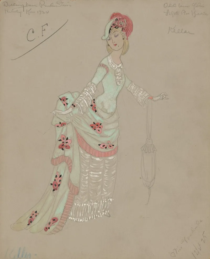 Old New York Fifth Ave Belle Kellar Wall Art by Helen Marguerite O'Kane - High-Resolution Digital Print