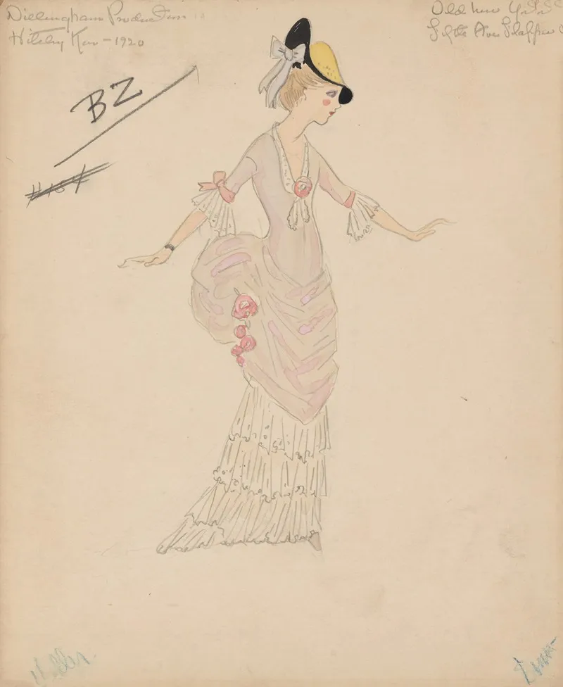 Old New York Fifth Ave Flapper Wall Art by Helen Marguerite O'Kane - High-Resolution Digital Print