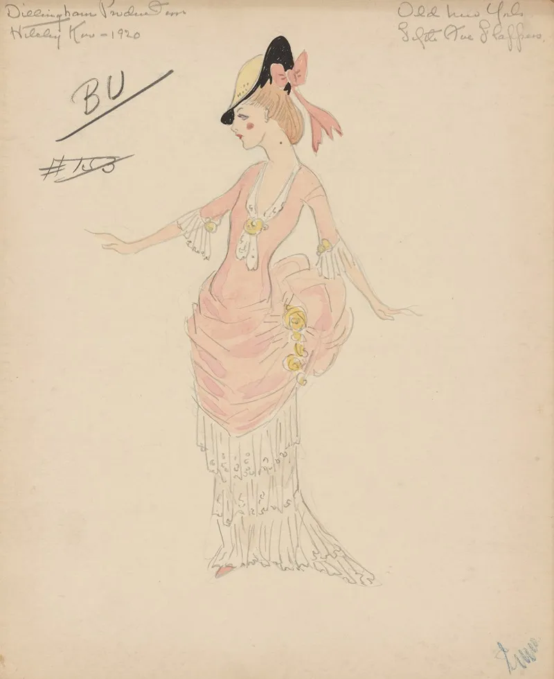 Old New York Fifth Ave Flappers 3 Wall Art by Helen Marguerite O'Kane - High-Resolution Digital Print