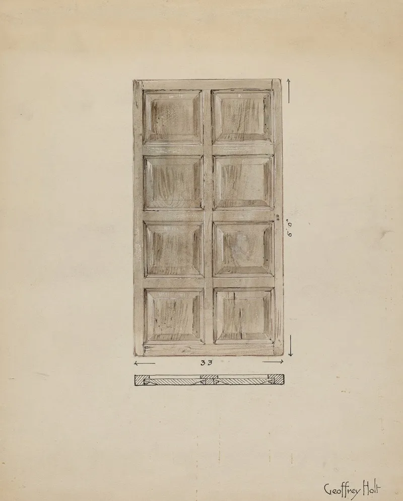 Old Paneled Door Outside Door To Monastery