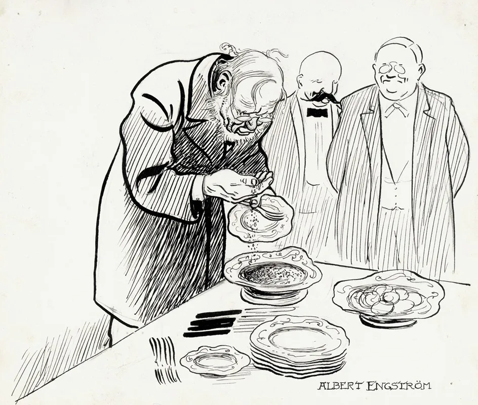 Old Professor S Wall Art by Albert Engström - High-Resolution Digital Print