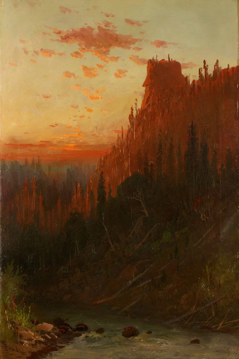 Old Roscoe On The Truckee River Wall Art by Frederick Ferdinand Schafer - High-Resolution Digital Print