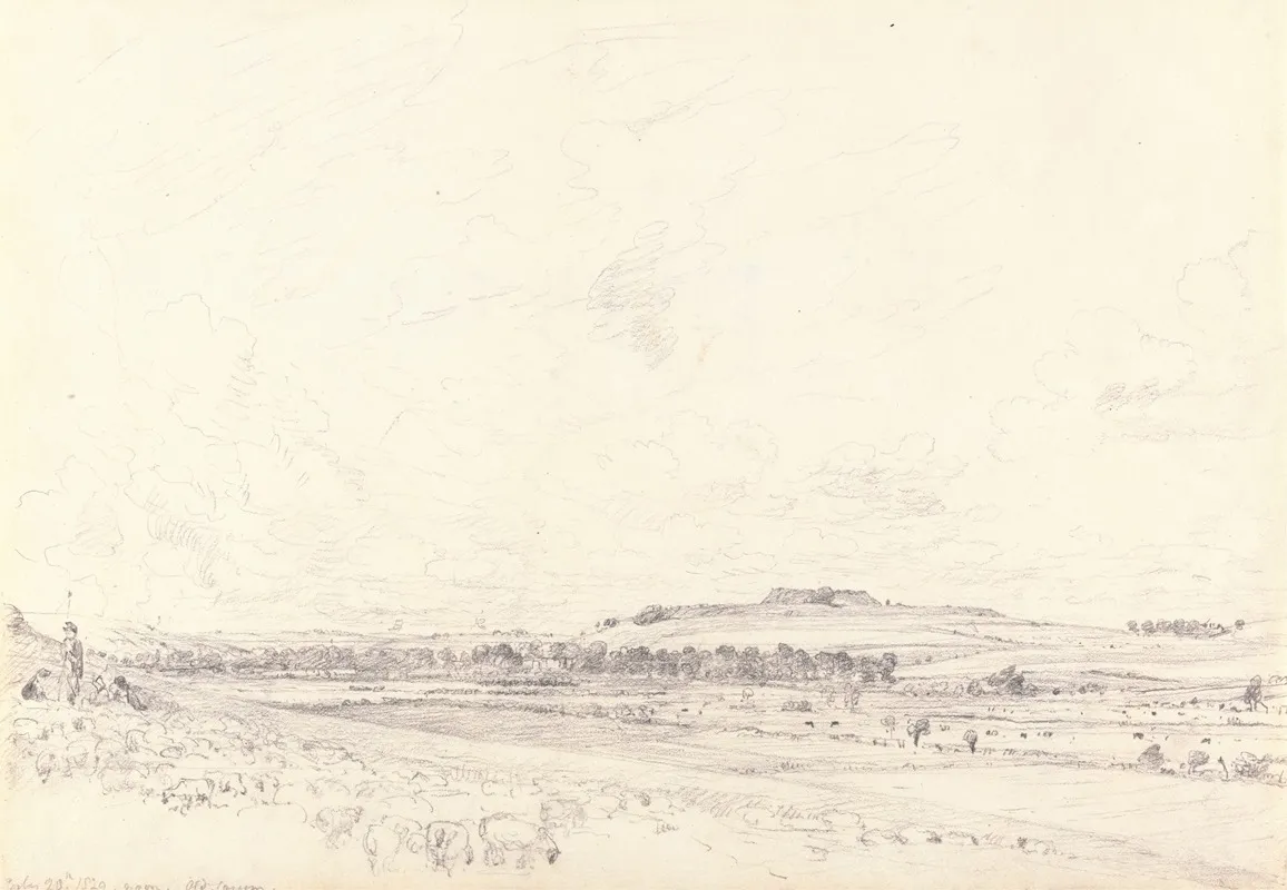Old Sarum At Noon Wall Art by John Constable - Canvas Print