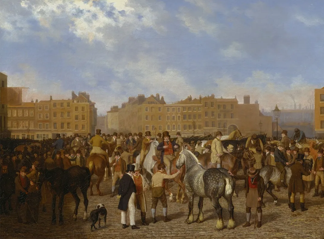 Old Smithfield Market Wall Art by Jacques-Laurent Agasse - High-Resolution Digital Print