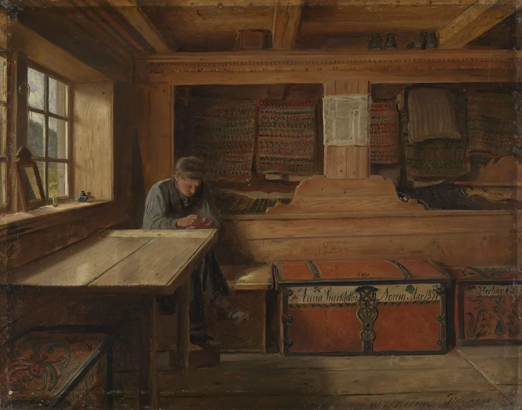 Old Storeroom In Vikoy Wall Art by Adolph Tidemand - High-Resolution Digital Print
