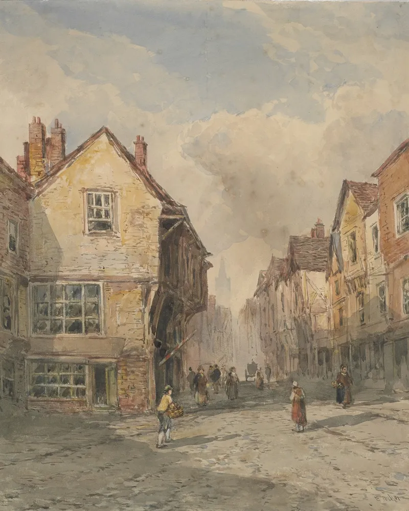 Old Street Chester Wall Art by Erskine Nicol - High-Resolution Digital Print