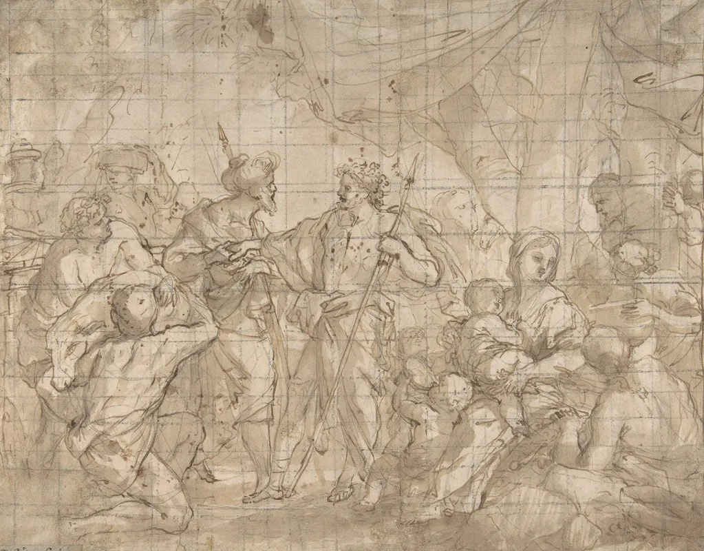 Old Testament Scene Wall Art by Giovanni Battista Carlone - High-Resolution Digital Print
