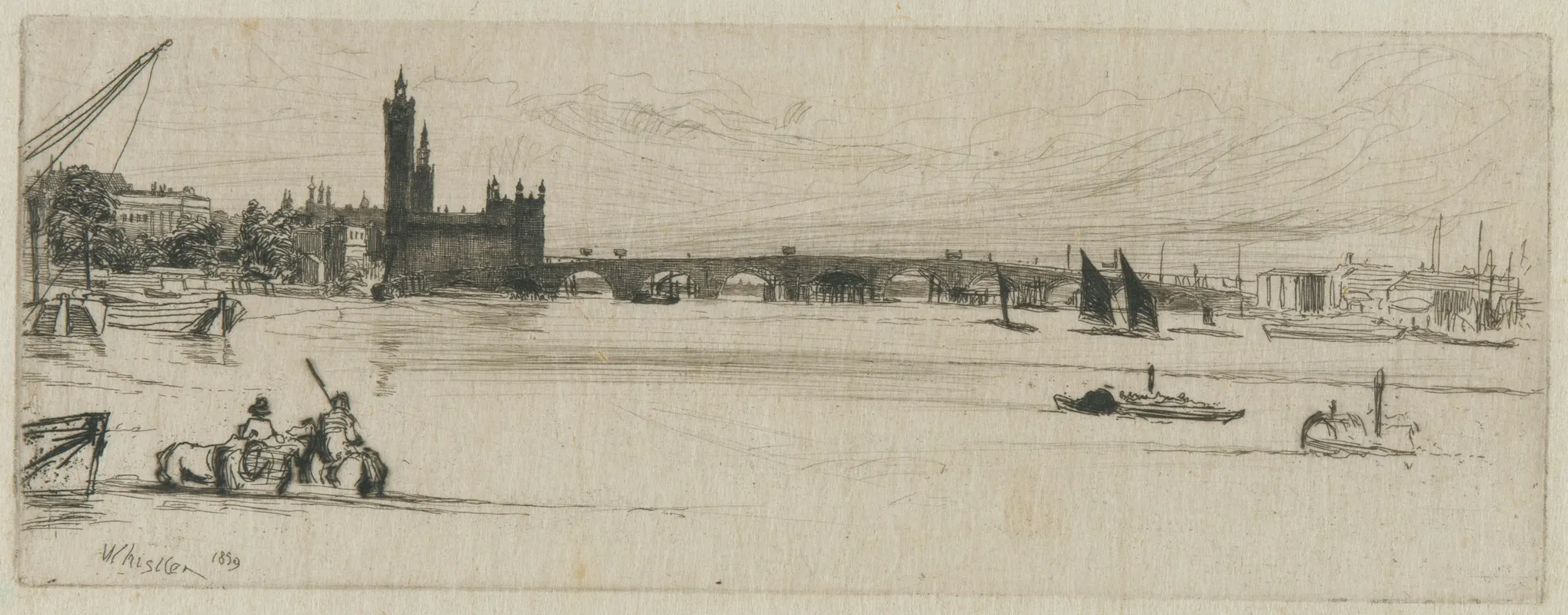 Old Westminster Bridge 2 Wall Art by James Abbott McNeill Whistler - High-Resolution Digital Print