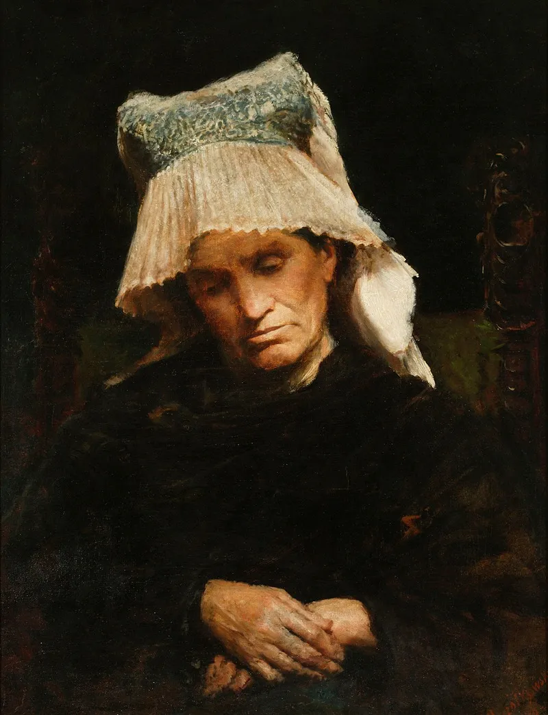 Old Woman In A Cap Wall Art by Leon Wyczółkowski - Canvas Print