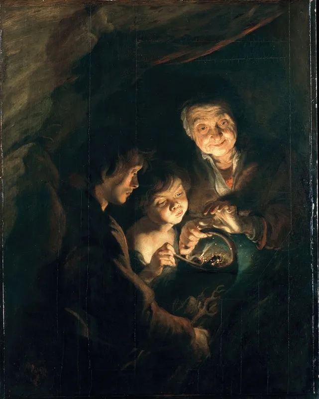 Old Woman With A Basket Of Coal Wall Art by Peter Paul Rubens - High-Resolution Digital Print