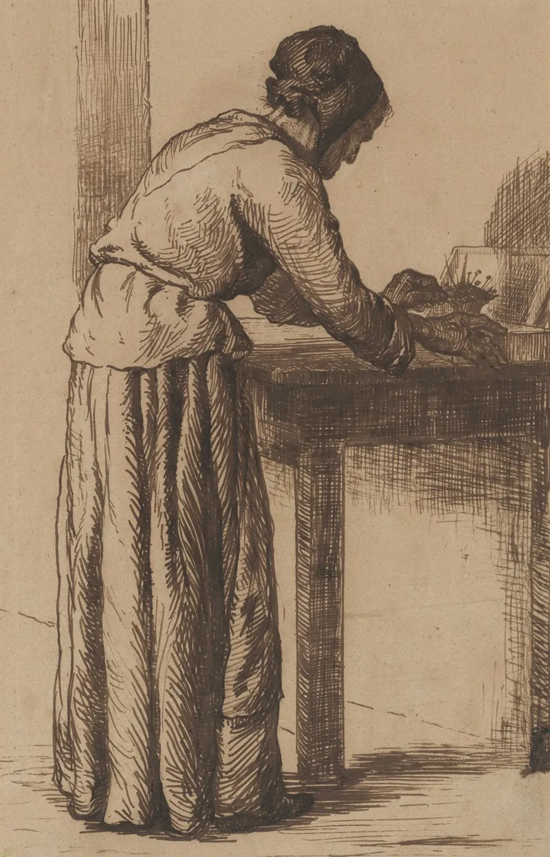 Old Woman Working