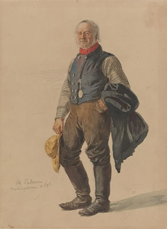 Ole Endresen Nevlunghavn Wall Art by Adolph Tidemand - High-Resolution Digital Print