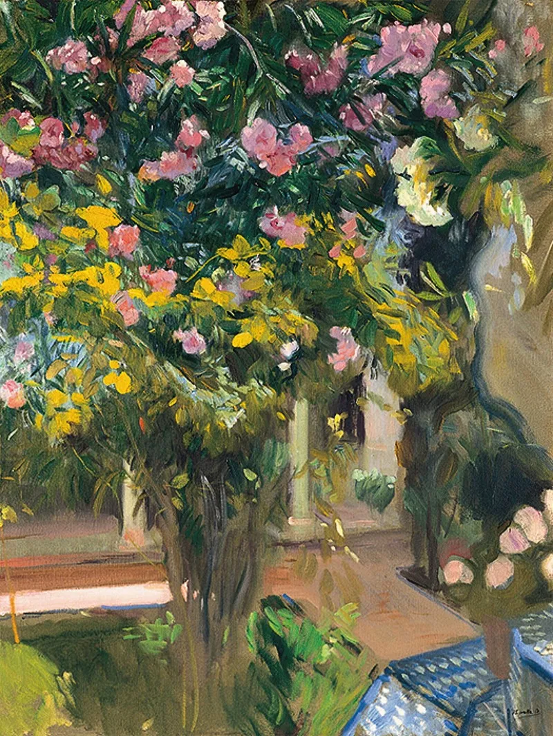 Oleanders The Courtyard Of The Artists Home
