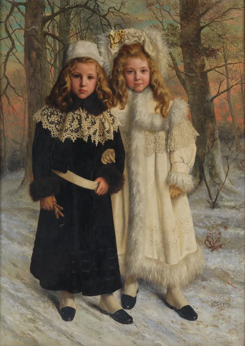 Olga En Armand Kums De Kleinkinderen Van Julius De Geyter Wall Art by Willem Geets - High-Resolution Digital Print