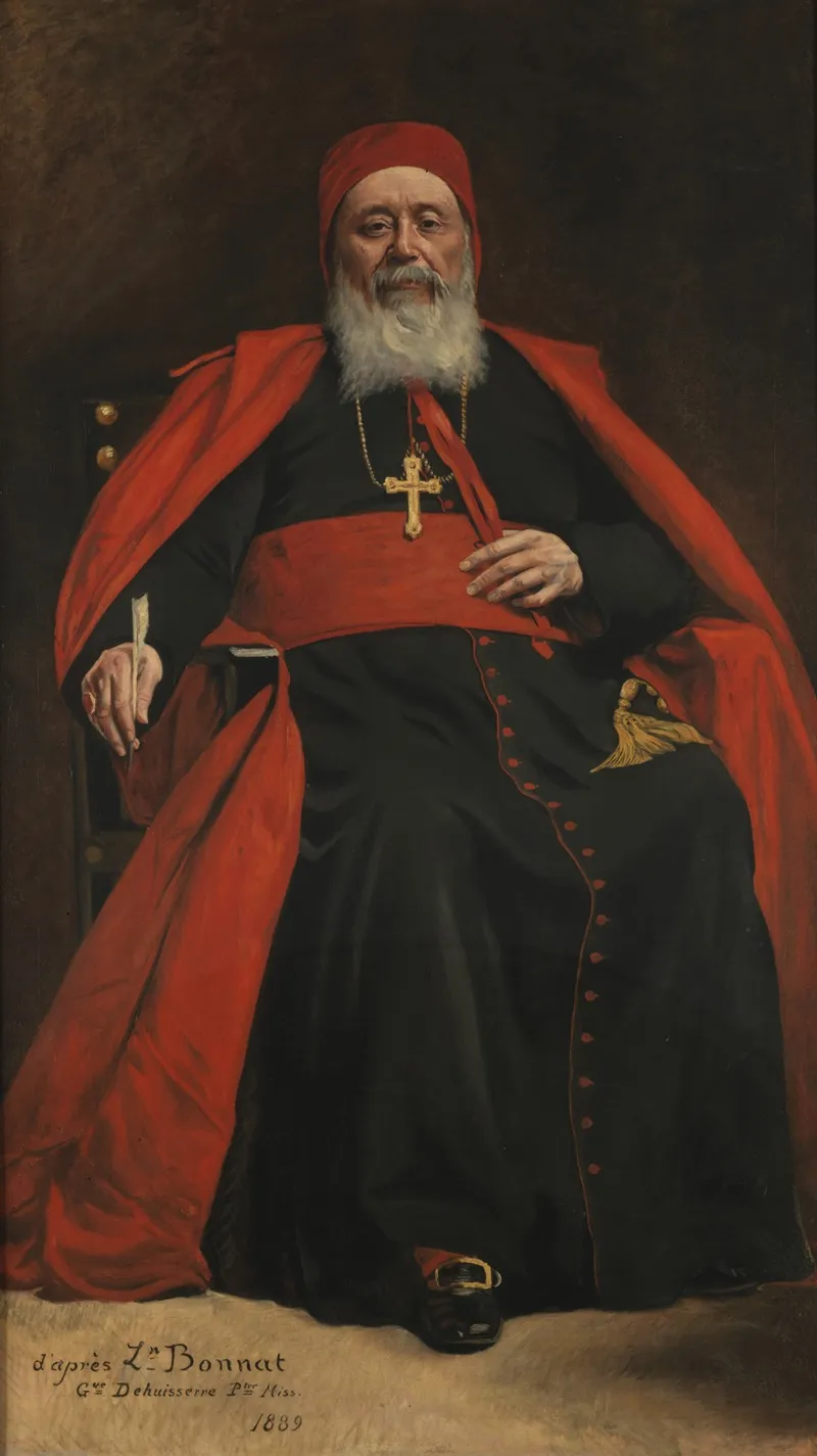 Olieverfschildering Van Kardinaal Charles Lavigerie Stichter Van De Missionarissen Van Afrika Naar Bonnat Wall Art by Gustave Dehuisserre - High-Resolution Digital Print