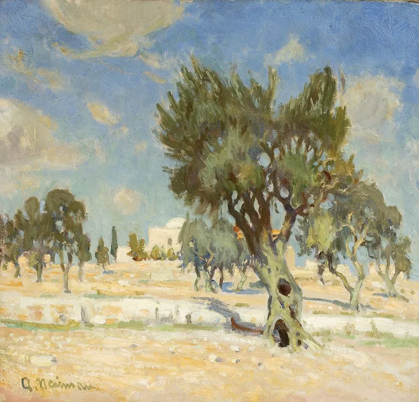 Olive Trees Near Jerusalem Wall Art by Abraham Neuman - High-Resolution Digital Print