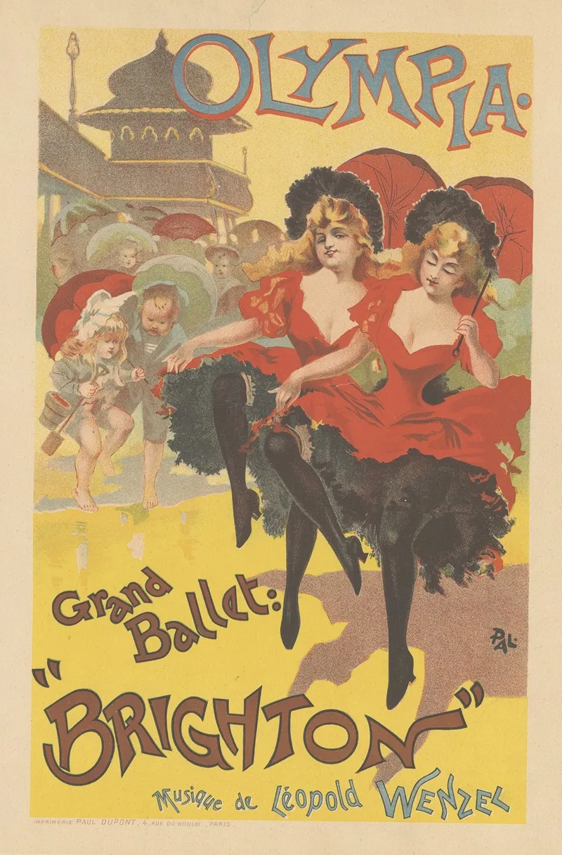 Olympia Grand Ballet Brighton Musique De Leopold Wenzel Wall Art by Pal (Jean de Paleologue) - High-Resolution Digital Print