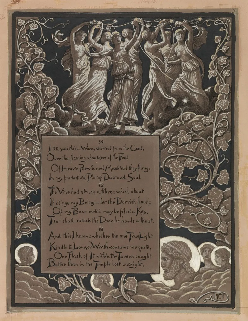 Omars Horoscope Wall Art by Elihu Vedder - High-Resolution Digital Print