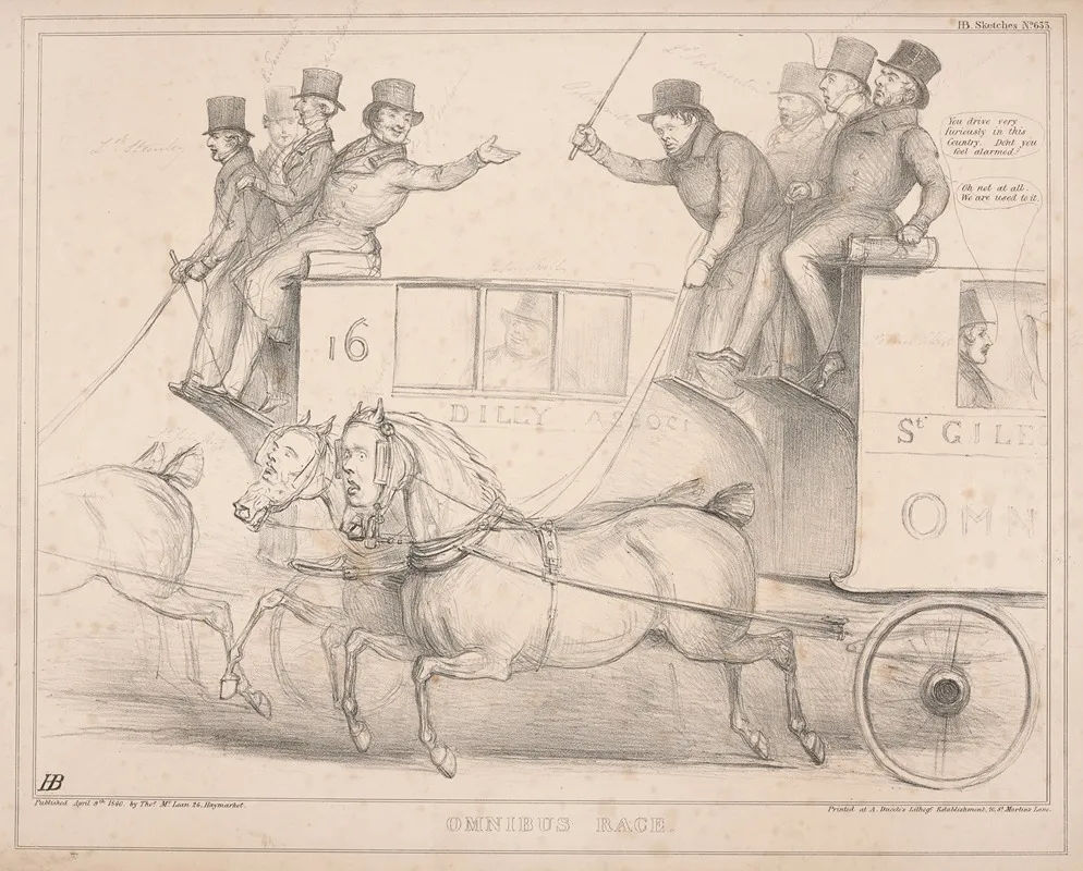 Omnibus Race 2 Wall Art by John Doyle - High-Resolution Digital Print