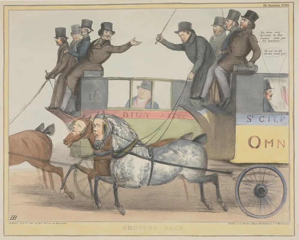 Omnibus Race Wall Art by John Doyle - High-Resolution Digital Print