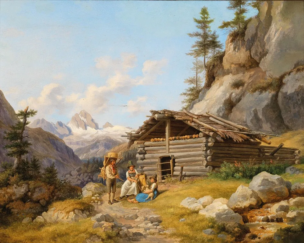 On The Alpine Pastures Wall Art by Johann Philipp Heinel - High-Resolution Digital Print