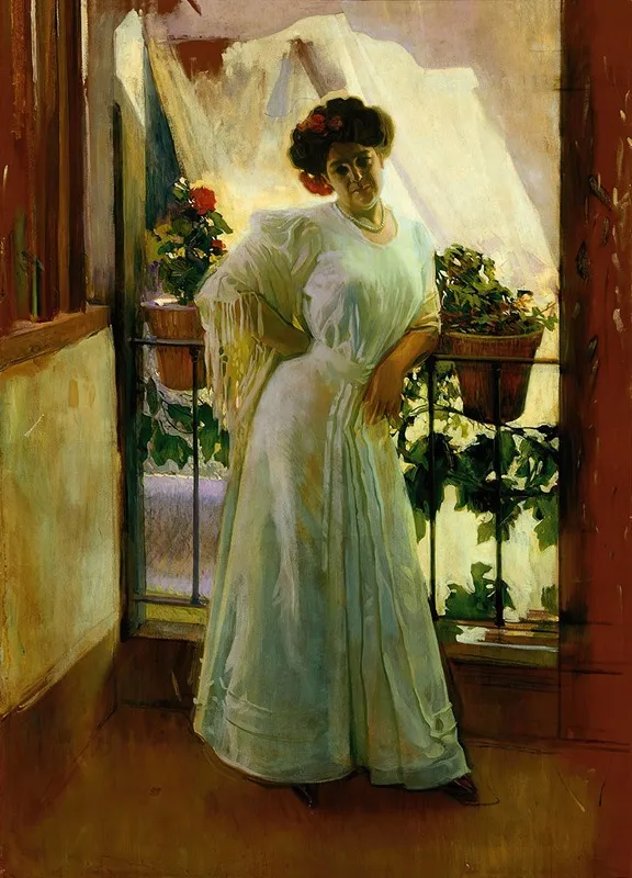 On The Balcony 7 Wall Art by José María Rodríguez Acosta - High-Resolution Digital Print