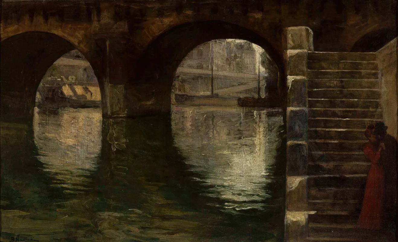 On The Bank Of River Seine Wall Art by Bolesław Nawrocki - High-Resolution Digital Print