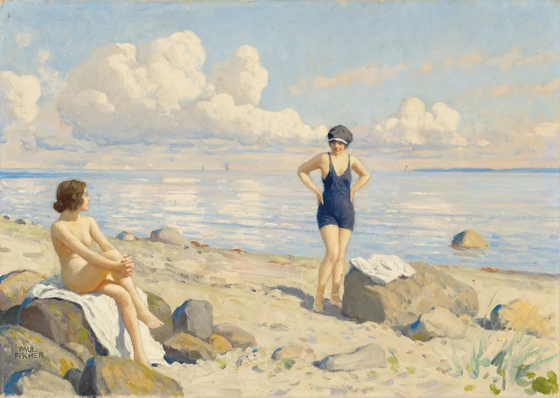 On The Beach 12 Wall Art by Paul Fischer - High-Resolution Digital Print