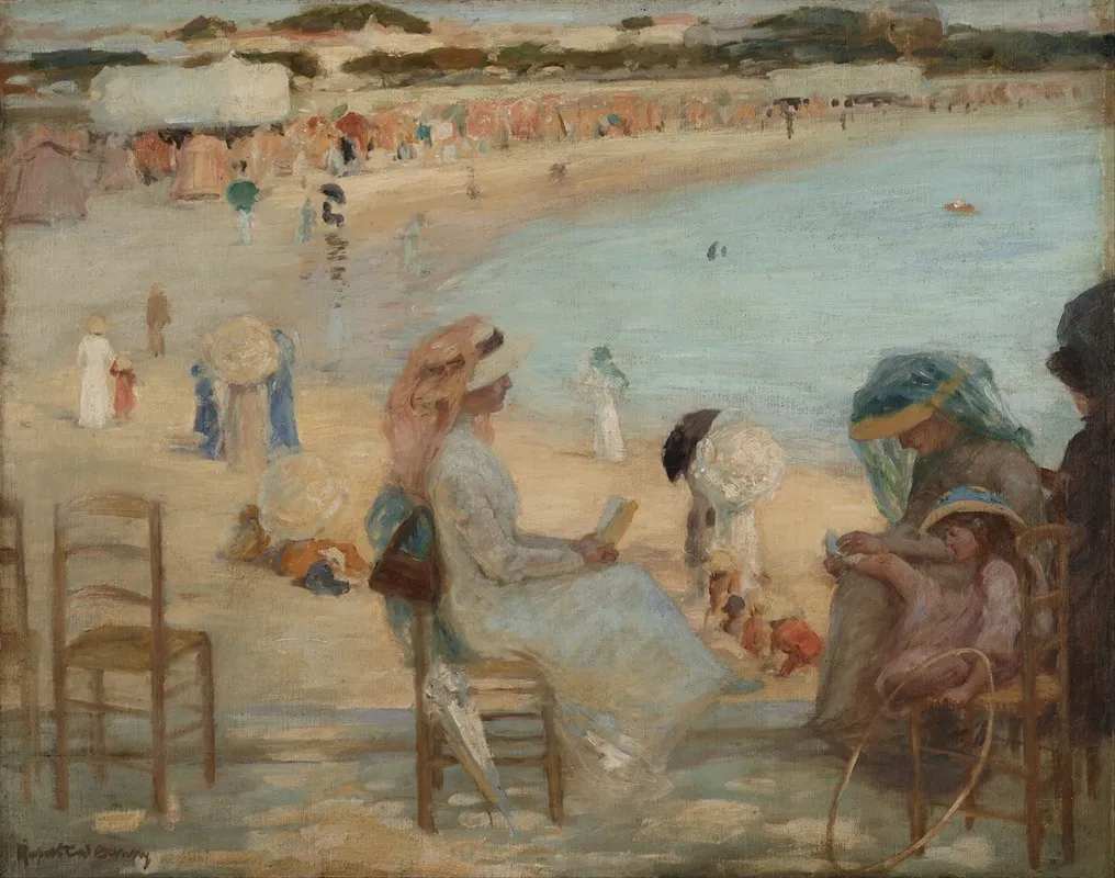 On The Beach Royan Wall Art by Rupert Bunny - High-Resolution Digital Print
