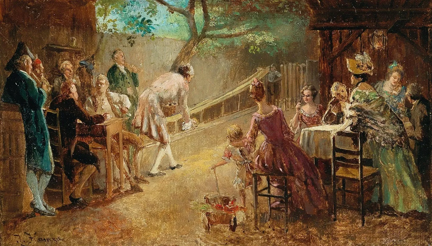 On The Bowling Lane Wall Art by Johann Hamza - High-Resolution Digital Print
