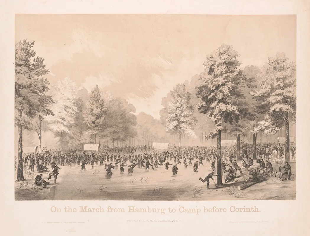 On The March From Hamburg To Camp Before Corinth Wall Art by Alfred Edward Mathews - High-Resolution Digital Print