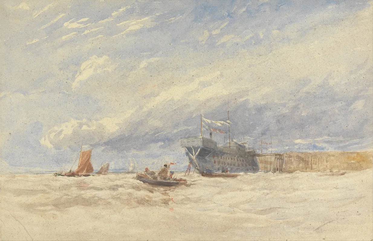 On The Medway Wall Art by David Cox - High-Resolution Digital Print