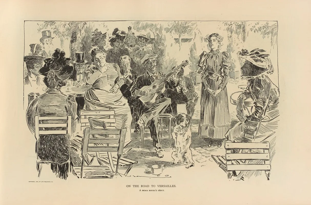 On The Road To Versailles 2 Wall Art by Charles Dana Gibson - High-Resolution Digital Print