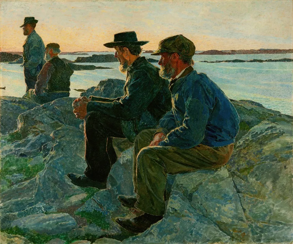 On The Rocks Fiskebackskil Wall Art by Carl Wilhelmson - High-Resolution Digital Print
