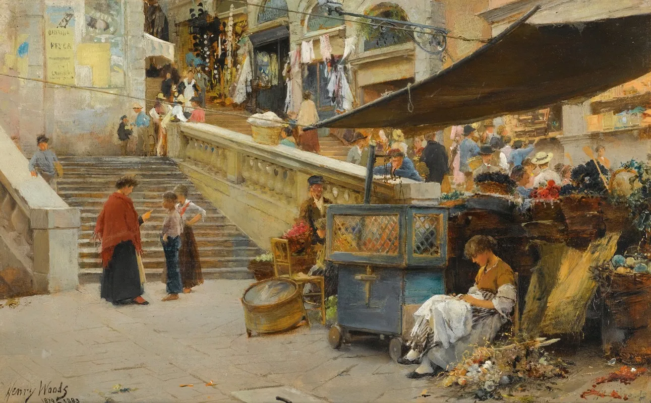 On The Steps Of The Rialto Venice