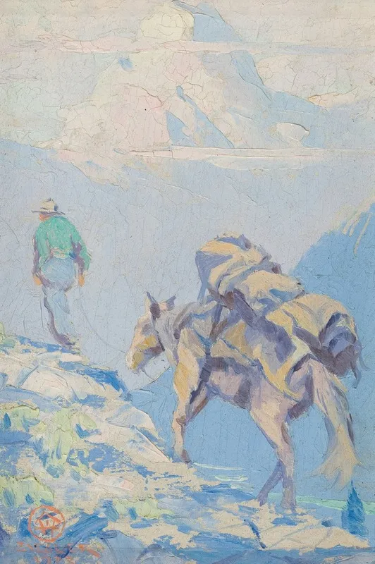 On The Trail Alaska Wall Art by Eustace Paul Ziegler - High-Resolution Digital Print