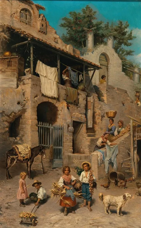 On The Way To The Market 2 Wall Art by Francesco Bergamini - High-Resolution Digital Print
