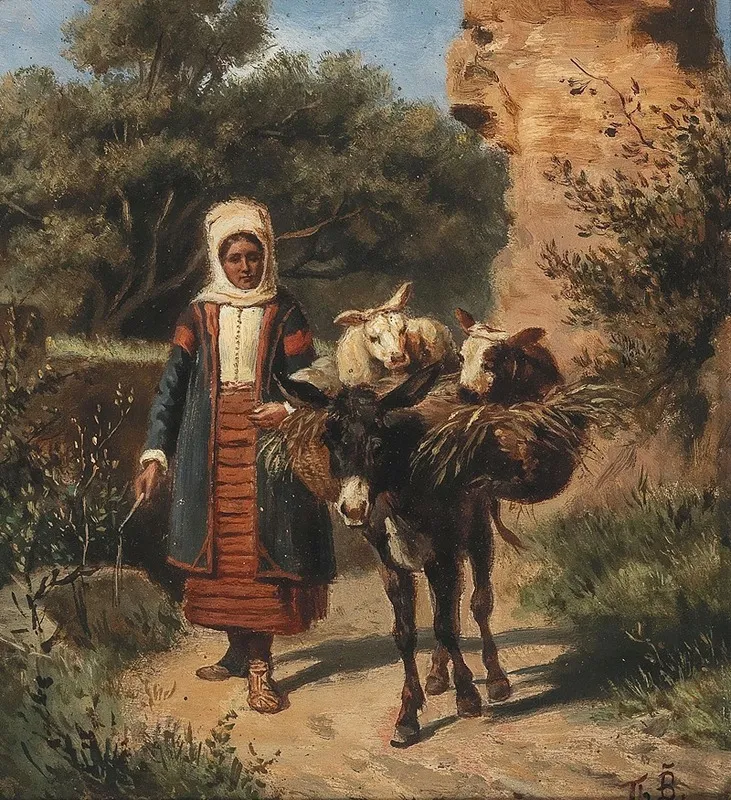On The Way To The Market Wall Art by Theodor Breidwieser - High-Resolution Digital Print